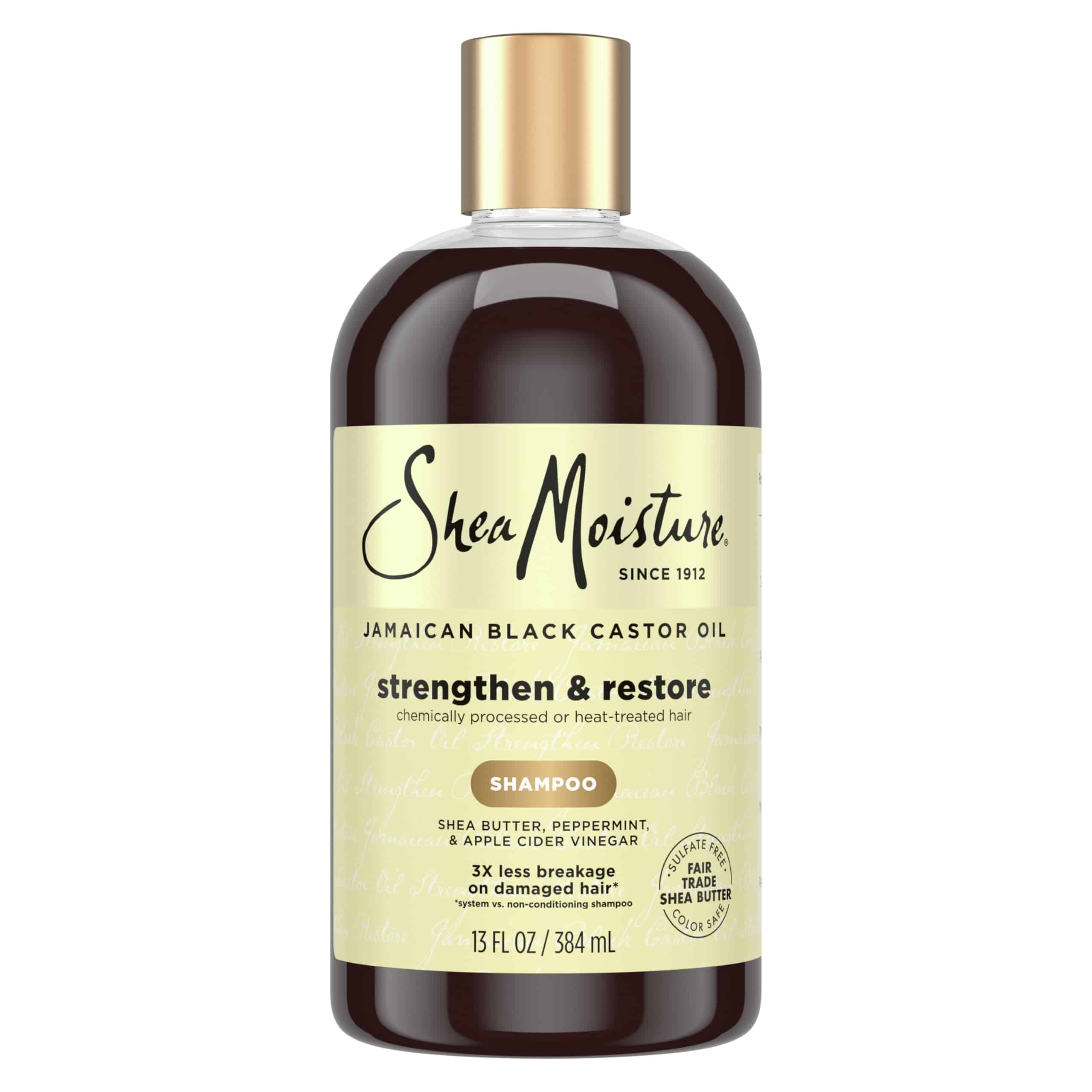 SheaMoisture Jamaican Black Castor Oil Strengthen and Restore Shampoo bottle